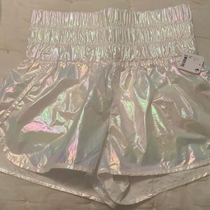 Free People Movement sz md iridescent shorts! NWT!